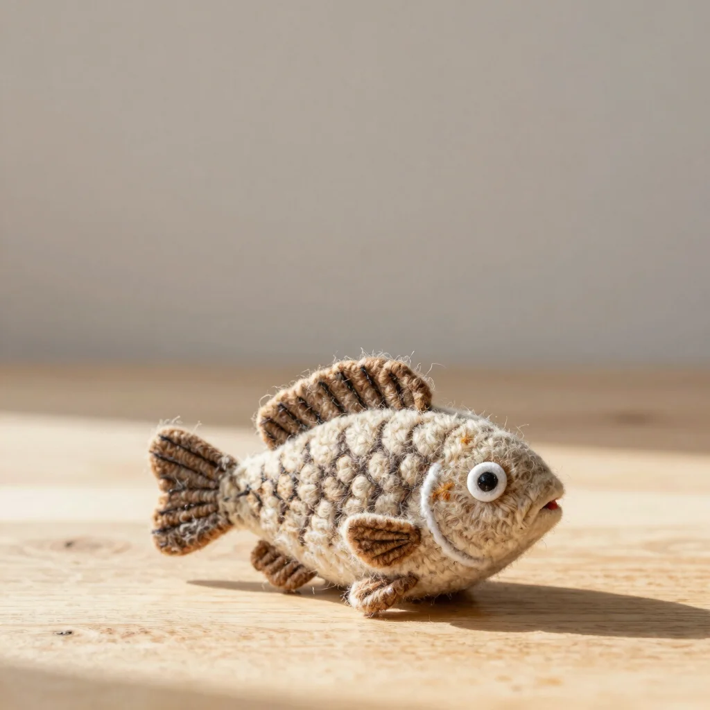 Felted Wool Catnip Fish Toy