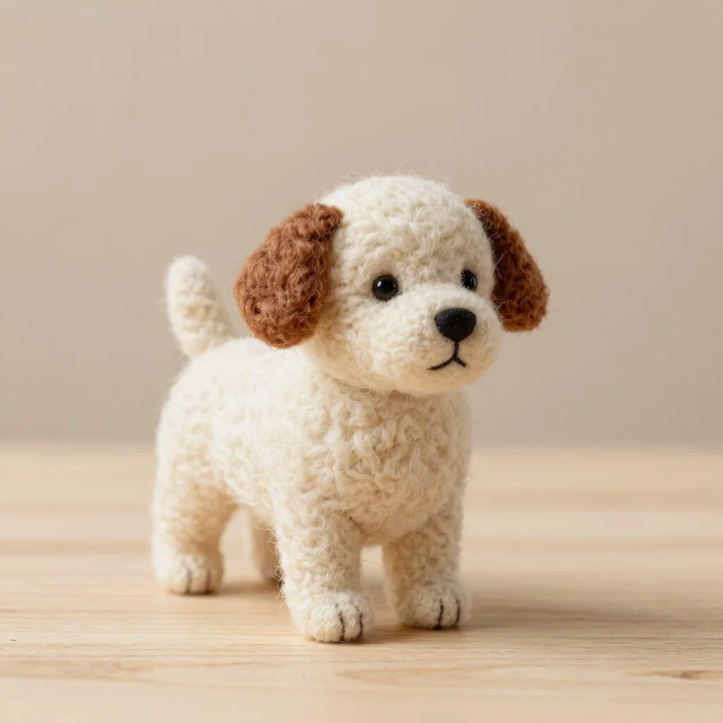 Handfelted Wool Puppy Companion Toy